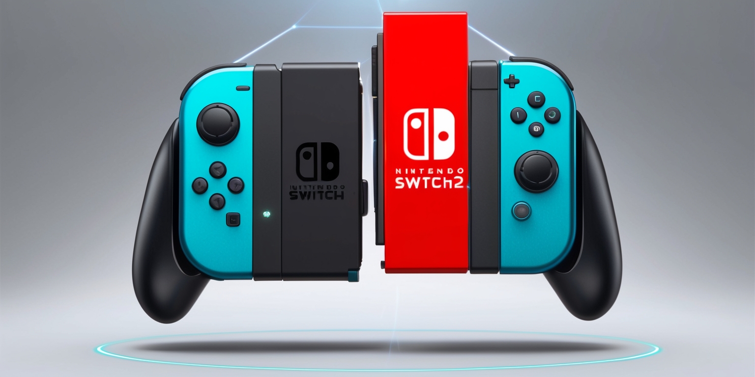 Nintendo Switch 2 Joy-Con game controller in a sleek and modern design, with a pair of detachable Joy-Con controllers in a vibrant color scheme, featuring a metallic finish and a subtle sheen, surrounded by a minimalist background that accentuates the controller's ergonomic shape and sleek lines, with the Nintendo logo prominently displayed in a bold, red font, and the Joy-Con controllers' buttons and sticks rendered in a precise and detailed manner, showcasing the device's premium build quality and attention to detail, with the overall aesthetic exuding a sense of innovation and gaming excitement, and the controllers' LED lights softly glowing in a bright blue hue.