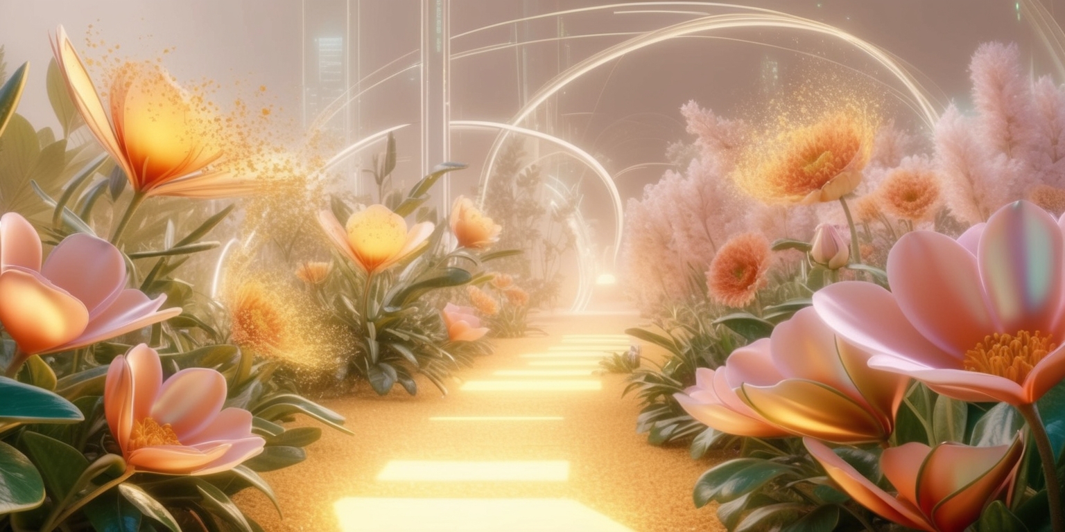 Golden Transitions: The Transformative Impact of Pollination in Virtual Gardens