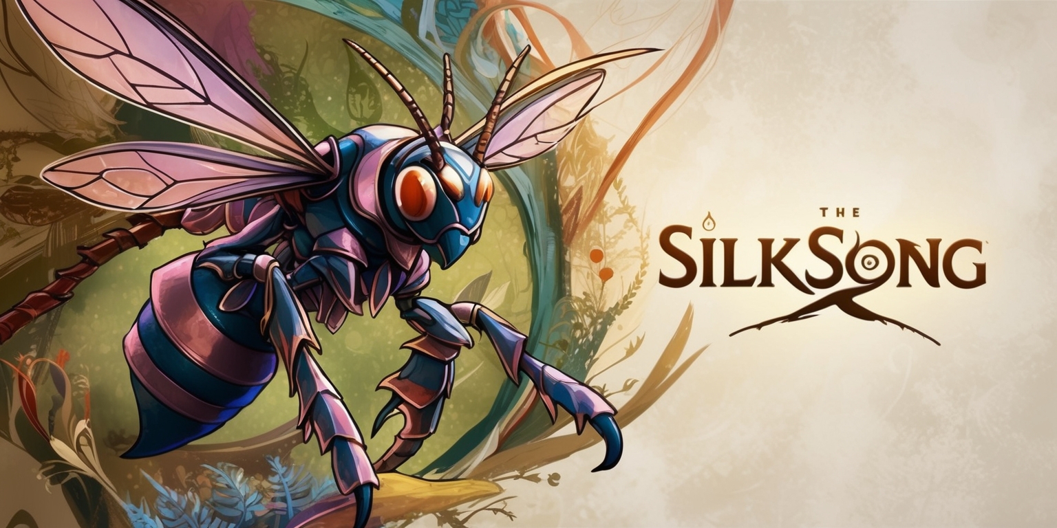 A vibrant and detailed illustration of the Silksong game, featuring a stunning Hornet character with intricate armor and a majestic insect-like appearance, set against a lush, colorful background with a mix of organic and mystical elements, incorporating a unique blend of fantasy and adventure aesthetics, with bold lines, subtle textures, and a dynamic composition that showcases the game's enchanting world and captivating gameplay, with muted earthy tones and vibrant accent colors, and a sense of movement and energy that draws the viewer into the scene.