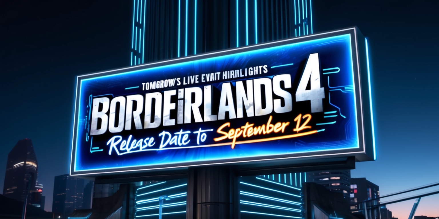 Borderlands 4 Release Date Moved to September 12 with Tomorrow's Live Event Highlights